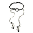 Load image into Gallery viewer, Fetish Fantasy Series O-Ring Gag Nipple Clamps Black
