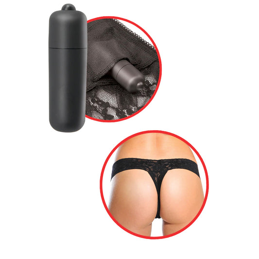 Fetish Fantasy Series Hanky Spank Me Vibrating Panties Black