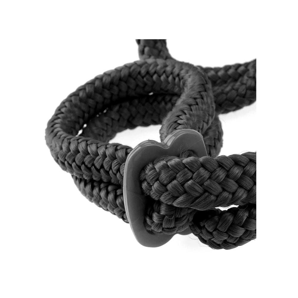 Fetish Fantasy Series Silk Rope Love Cuffs Black