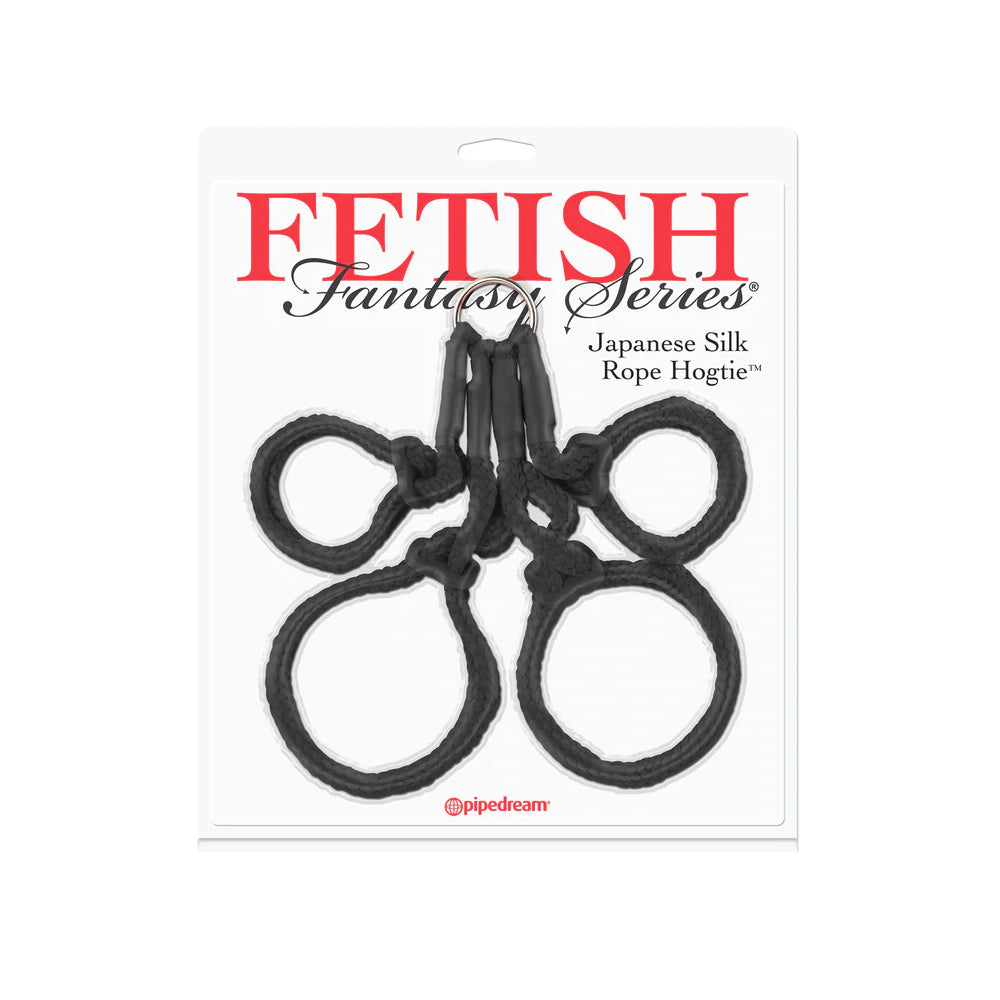 Fetish Fantasy Series Japanese Silk Rope Hogtie Black