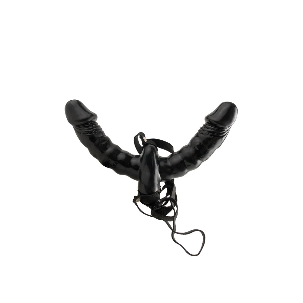 Fetish Fantasy Series Vibrating Double Delight Strap-On Black