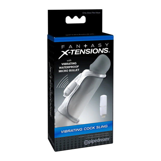 Fantasy X-tensions Vibrating Cock Sling Clear