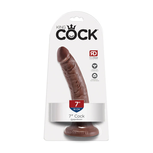 King Cock 7&quot; Cock Brown