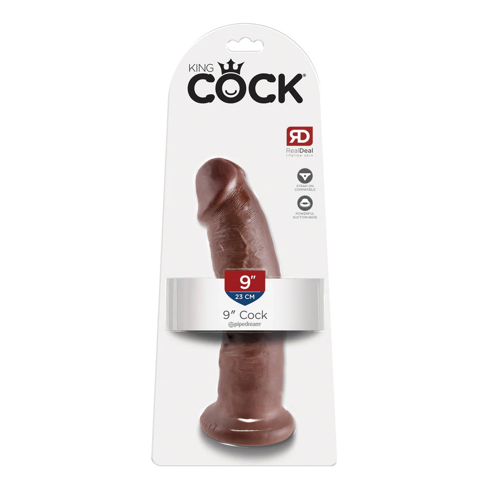 King Cock 9&quot; Cock Brown