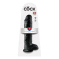 Load image into Gallery viewer, King Cock 11" Cock with Balls Black
