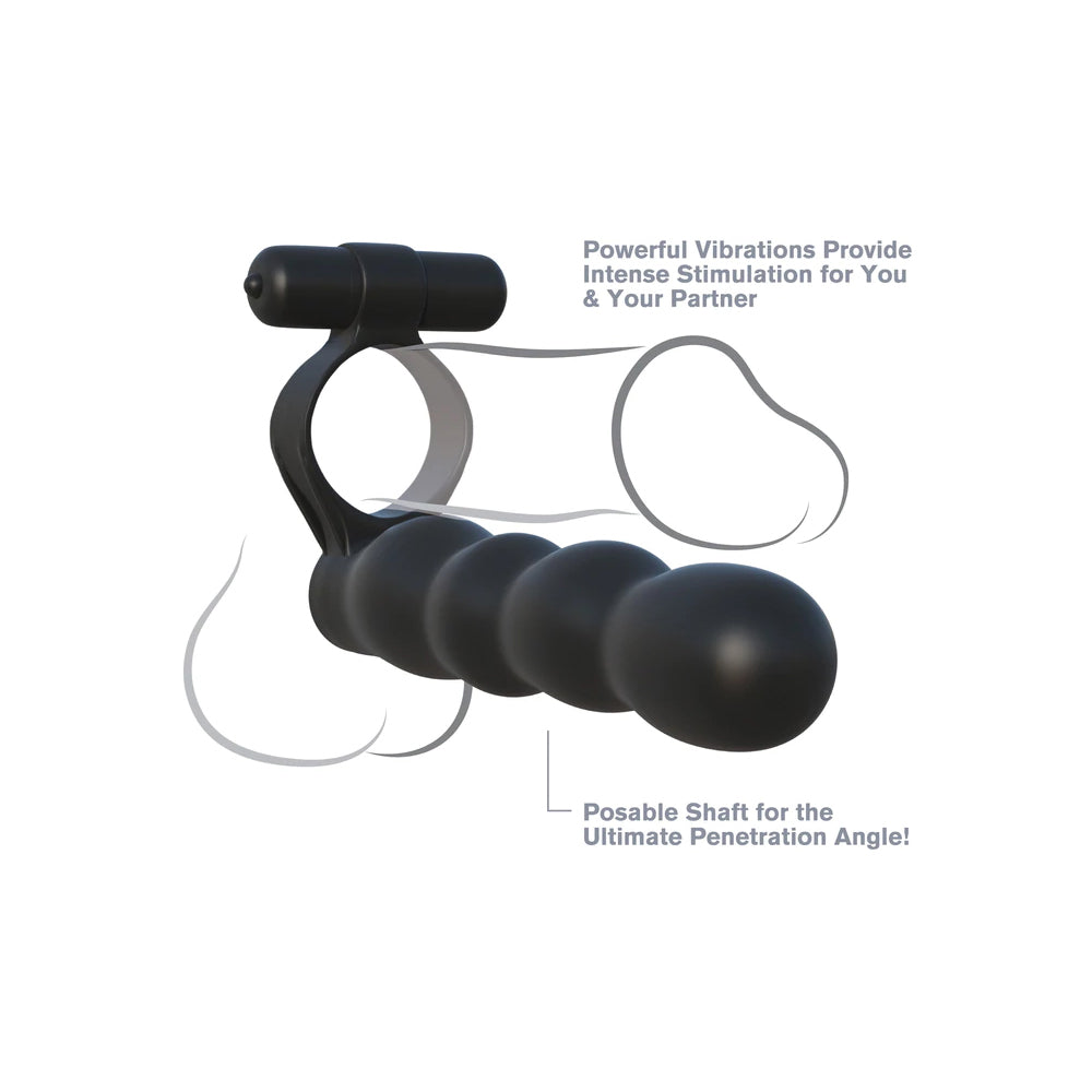 Fantasy C-Ringz Posable Partner Double Penetrator Black