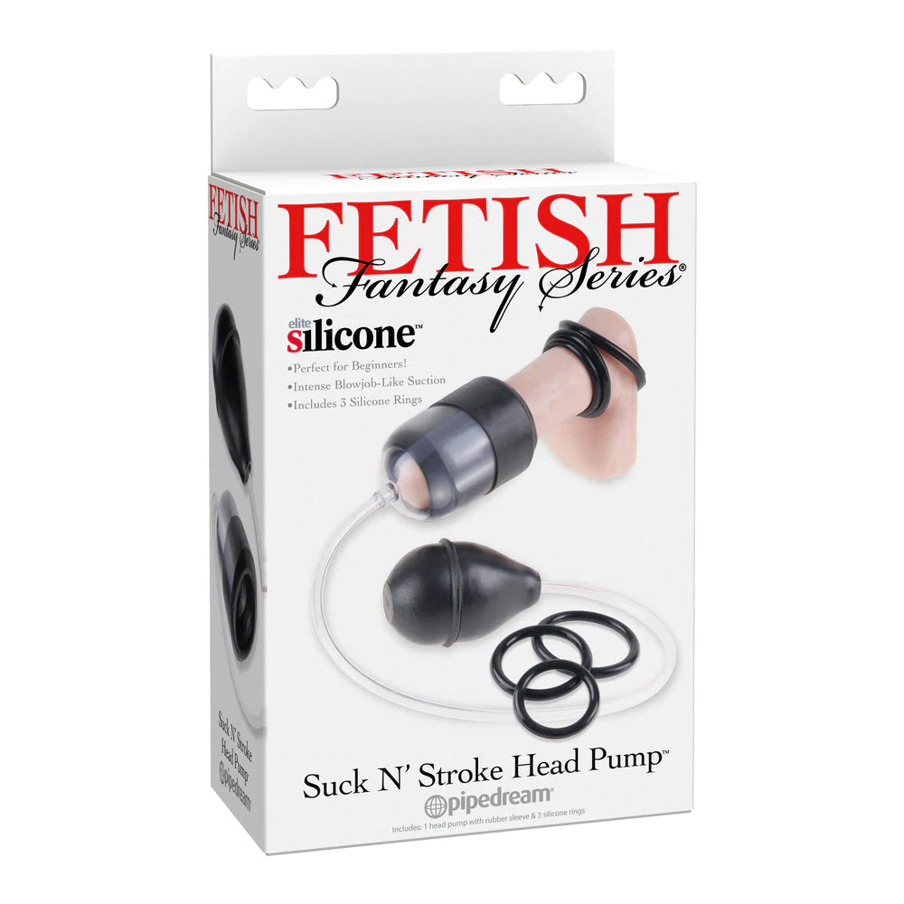 Fetish Fantasy Series Suck N&rsquo; Stroke Head Pump Black