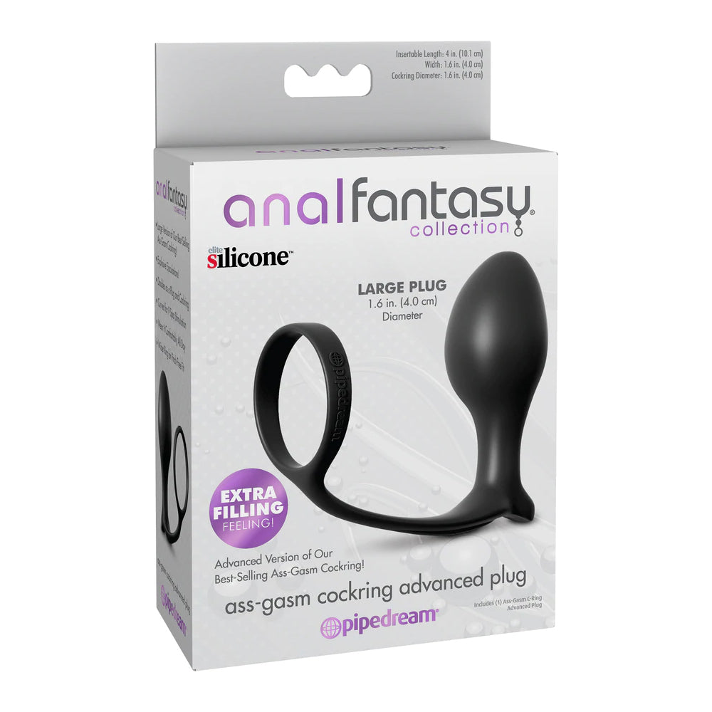 Anal Fantasy Collection Ass Gasm Cockring Advanced Plug Black