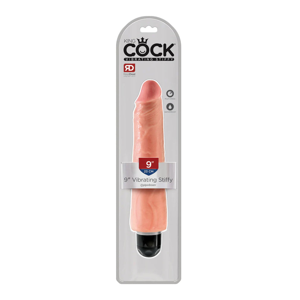 King Cock 9&quot; Vibrating Stiffy Flesh