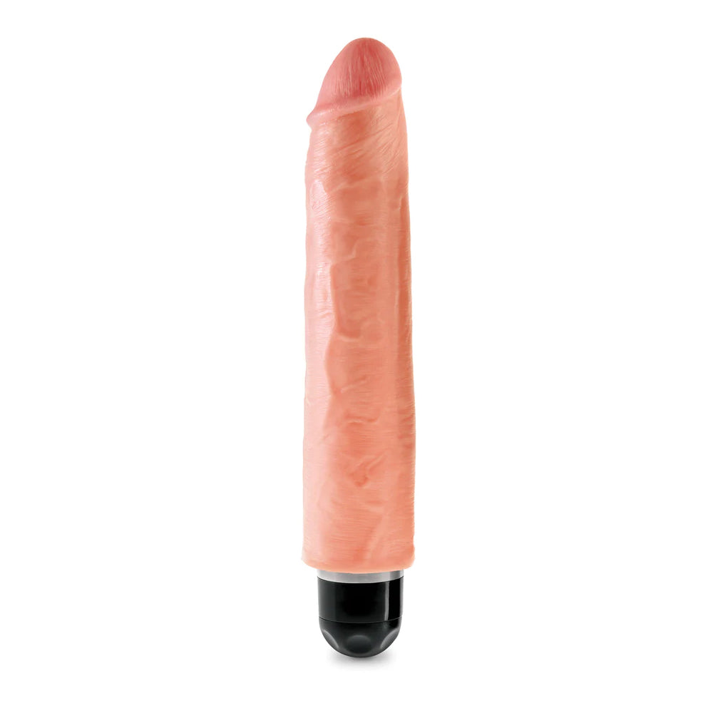 King Cock 10&quot; Vibrating Stiffy Flesh