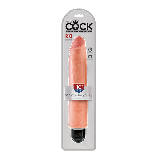 King Cock 10&quot; Vibrating Stiffy Flesh