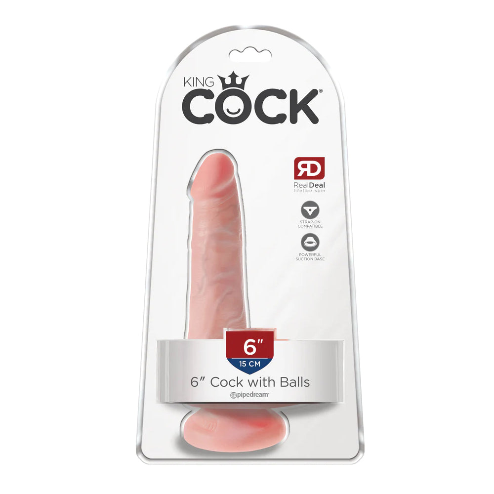 King Cock 6&quot; Cock With Balls Flesh