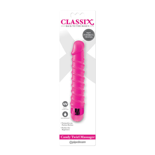 Classix Candy Twirl Massager Pink