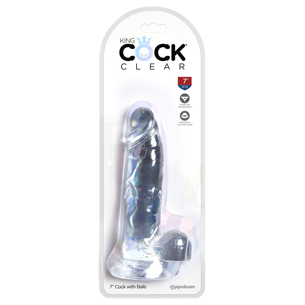 King Cock Clear 7&quot; Cock With Balls