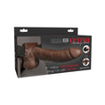 Load image into Gallery viewer, Fetish Fantasy 8" Hollow Rechargeable Strap-On With Remote Brown
