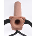 Load image into Gallery viewer, Fetish Fantasy 10" Hollow Rechargeable Strap-On With Remote Tan
