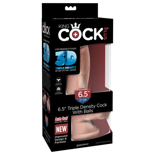 King Cock Plus 6.5&quot; Triple Density Cock With Balls