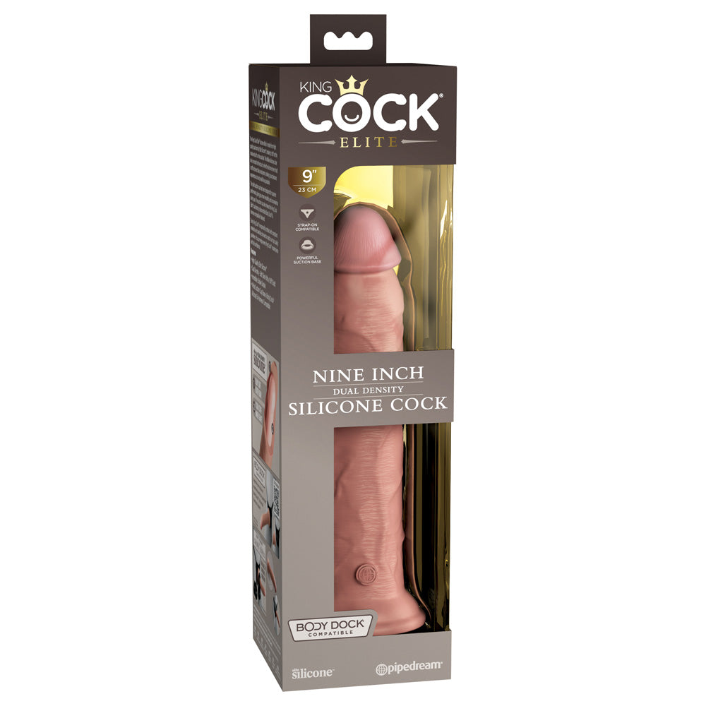 King Cock Elite 9&quot; Dual Density Silicone Cock Light