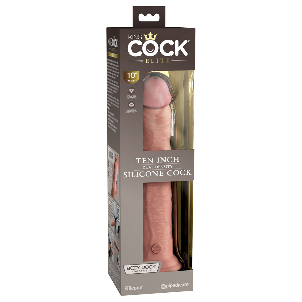 King Cock Elite 10&quot; Dual Density Silicone Cock Light