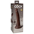 Load image into Gallery viewer, King Cock Elite 7" Dual Density Vibe Silicone Cock Brown
