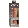 Load image into Gallery viewer, King Cock Elite 8" Dual Density Vibe Silicone Cock Tan
