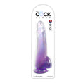 Load image into Gallery viewer, King Cock Clear 10" With Balls Purple
