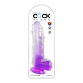 Load image into Gallery viewer, King Cock Clear 9" With Balls Purple
