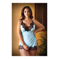 Load image into Gallery viewer, Elise Lace Trim Chemise With Cinched Ties & Panty 1X/2X
