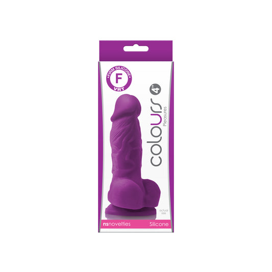 Colours Pleasures 4&quot; Dildo Purple