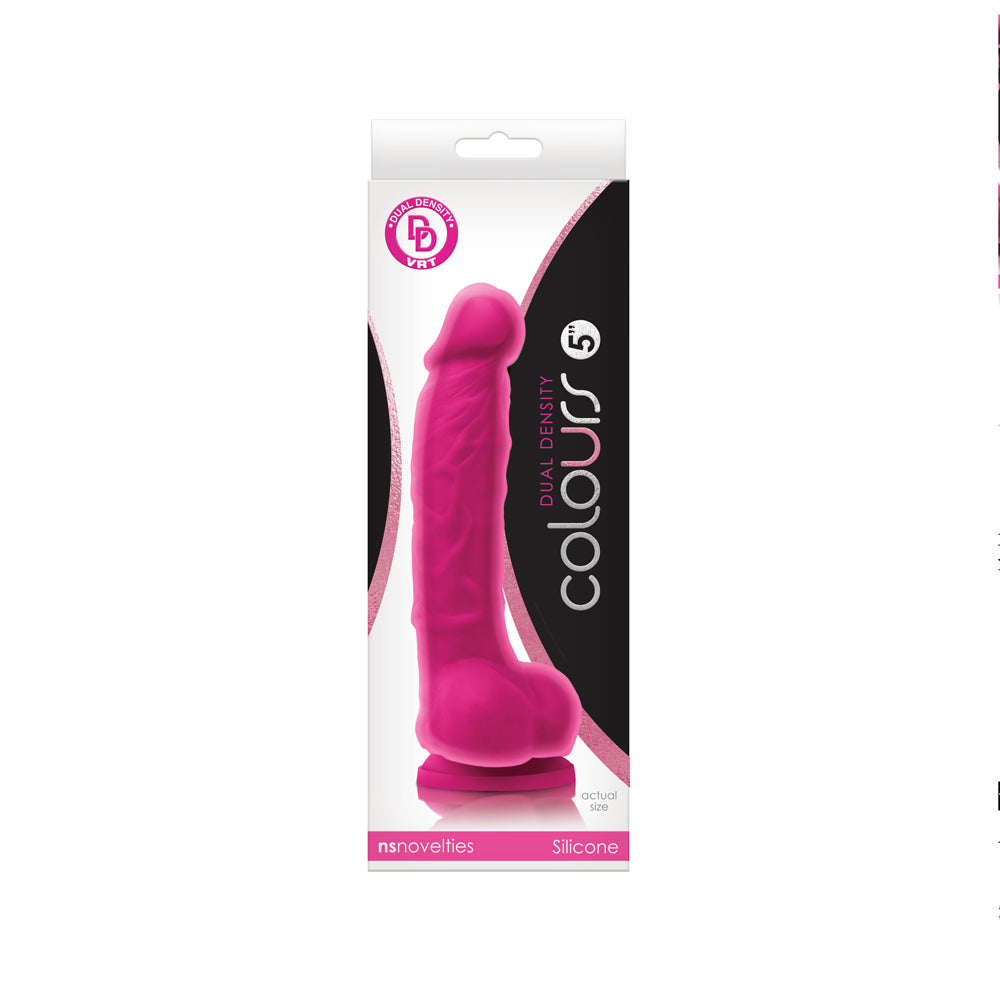 Colours Dual Density 5&quot; Dildo Pink