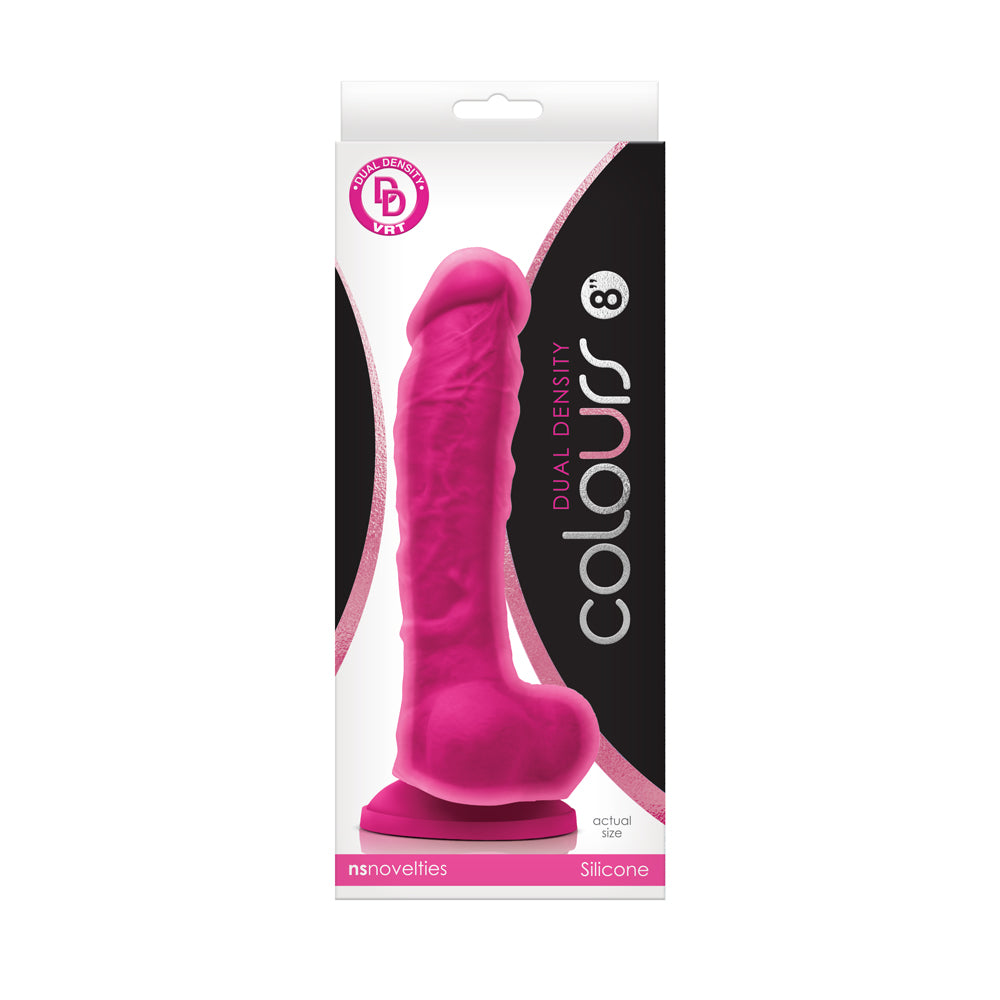 Colours Dual Density 8&quot; Dildo Pink