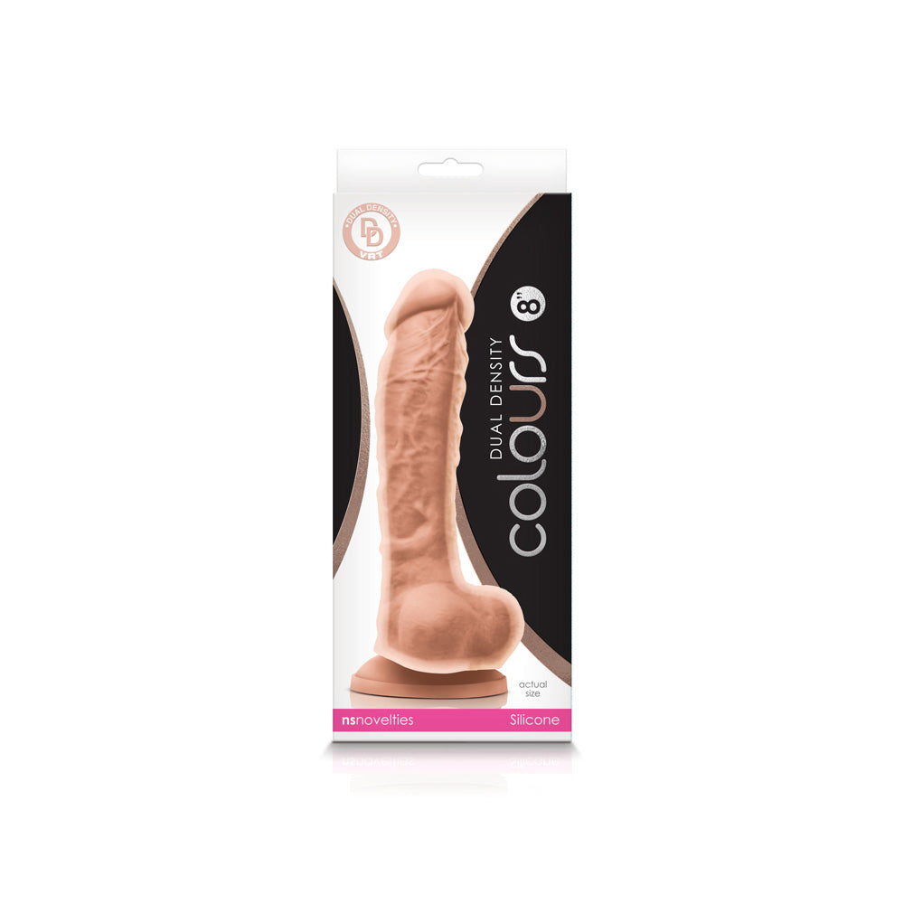 Colours Dual Density 8&quot; Dildo White