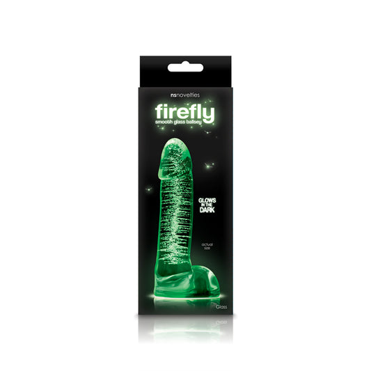 Firefly Glass Smooth Ballsey 4&quot; Dildo Clear