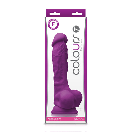 Colours Pleasures 7&quot; Dildo Purple