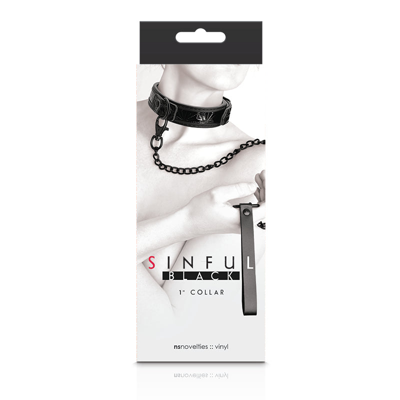 Sinful 1&quot; Collar Black