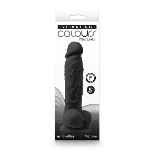 Colours Pleasures Vibrating 5&quot; Dildo Black