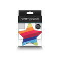 Load image into Gallery viewer, Pretty Pasties Pride Cross & Star Rainbow 2 Pair
