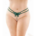 Load image into Gallery viewer, Zinnia Butterfly Pearl G-String Green Queen Size
