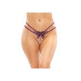 Load image into Gallery viewer, Zinnia Butterfly Pearl Purple G-String S/M
