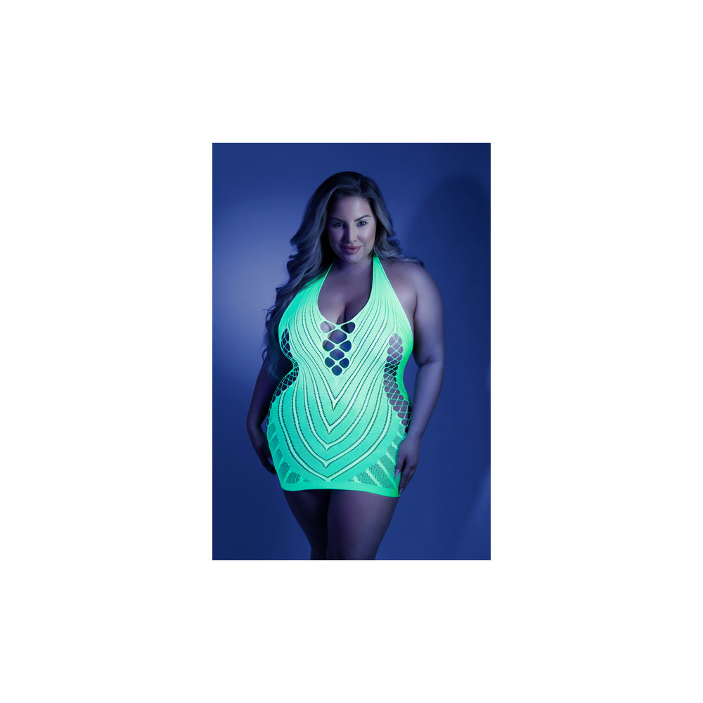 Shock Value Dress Queen Size Neon Green