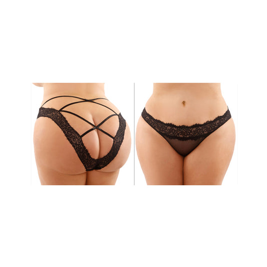 Ivy Lace & Mesh Bikini Panty Queen Size