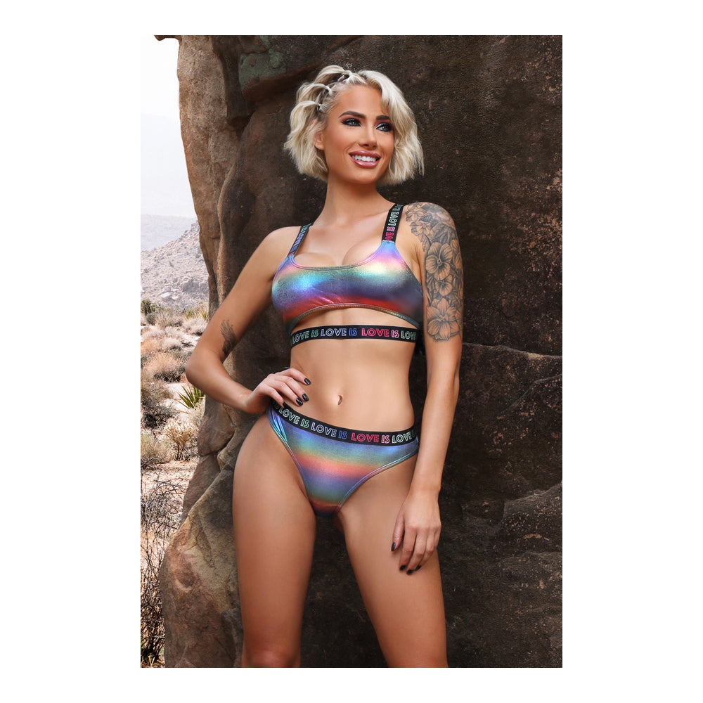 Love Is Love Crop Top & Panty L/Xl