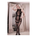 Load image into Gallery viewer, Cross Faded High Neck Crotchless Bodystocking
