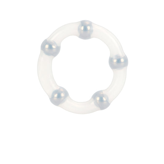 Metallic Bead Ring Clear