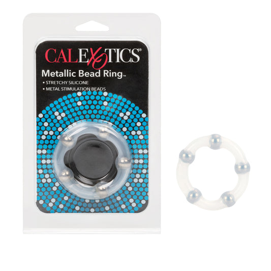 Metallic Bead Ring Clear