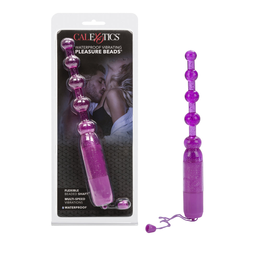 Waterproof Vibrating Pleasure Beads Purple