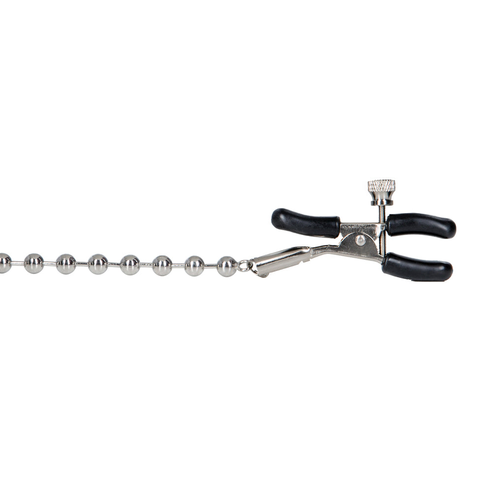 Nipple Play Silver Beaded Nipple Clamps Silver