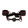 Load image into Gallery viewer, Scandal Breathable Ball Gag With Cuffs Red
