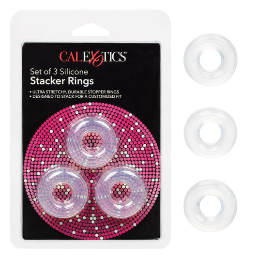 Set Of 3 Silicone Stacker Rings