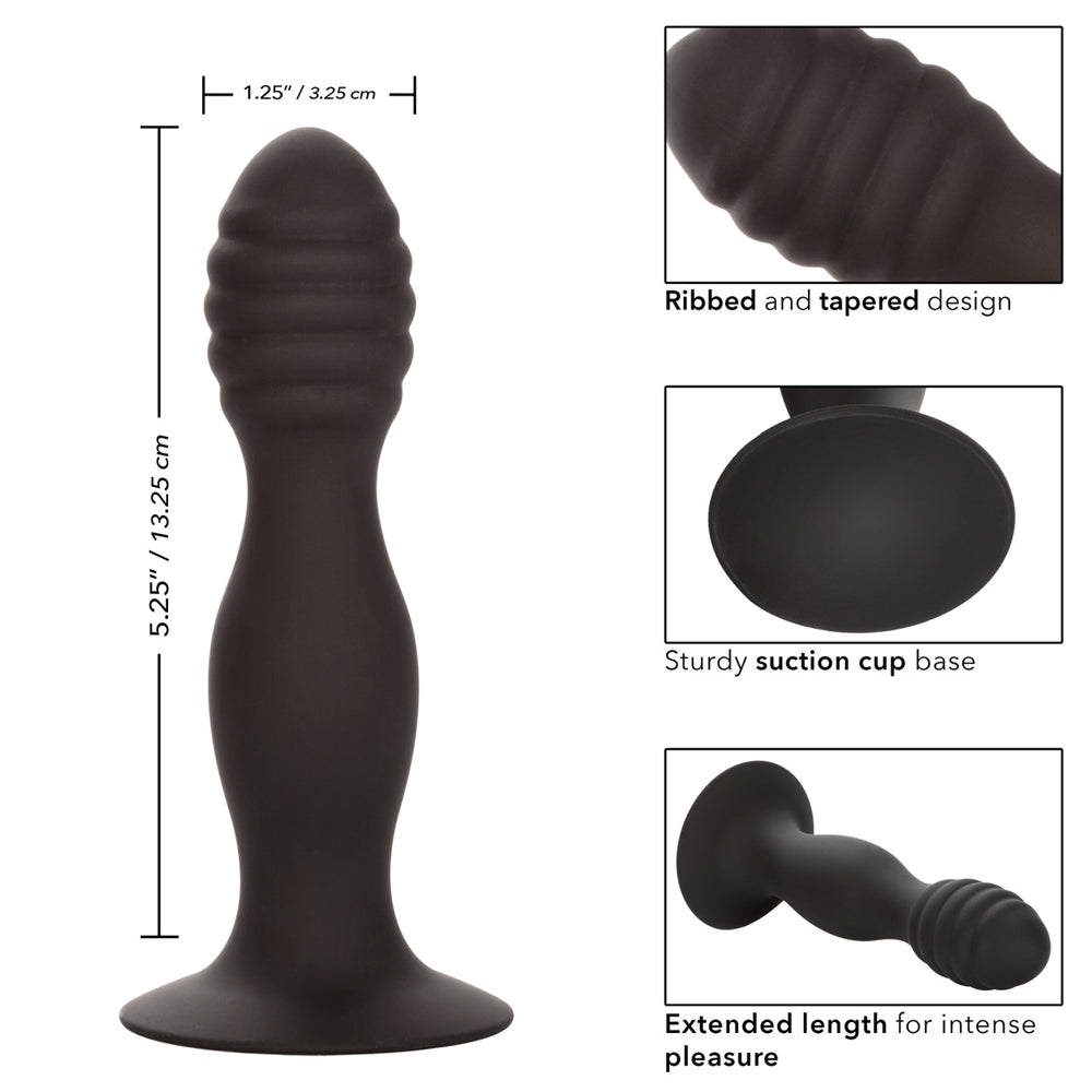 Silicone Ribbed Anal Stud